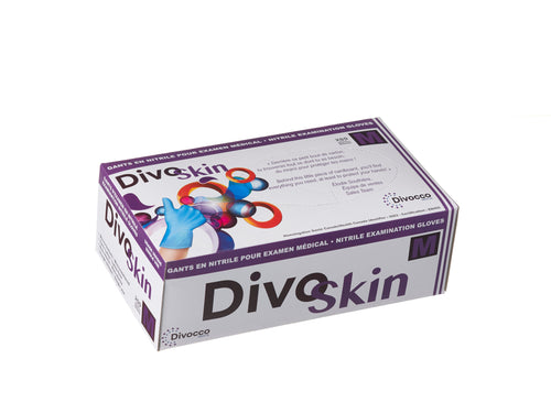 DivoSkin Nitrile Gloves Textured Fingers (200/box) 200 gloves / box XS/XP, S/P, M/M, L/G
